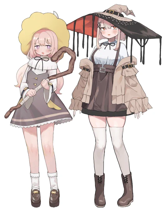 元が魔法使いなので、ハロウィンコスをさせようと思うとモンスター寄りの恰好になる