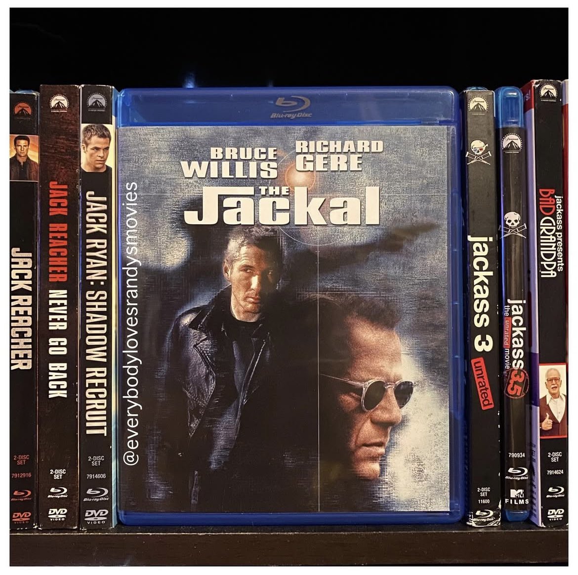 RandysMovies's tweet photo. Movie: #TheJackal (1997)
Starring: #BruceWillis #RichardGere #SidneyPoitier #DianeVenora #MathildaMay #JKSimmons #RichardLineback #JohnCunningham #JackBlack #TessHarper
Directed By: #MichaelCatonJones
#BluRay
#MovieNerd
#MovieCollector
#BluRayCollection
#MovieCollection
#MovieBuff
#FrederickForsyth
#PhysicalMedia
#FilmTwitter