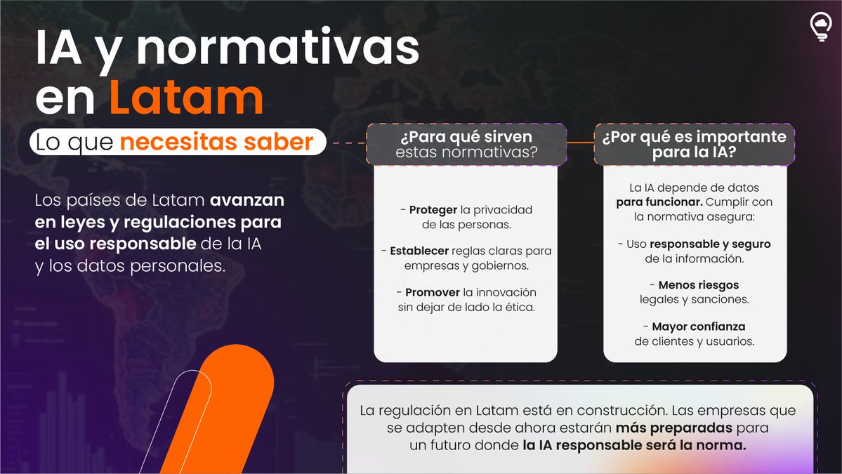 ccsolutions_lat's tweet image. La regulación sobre inteligencia artificial en Latam avanza rápido y no es un tema menor. ⚖️
Comprender cómo estas normativas impactan a las empresas no solo evita riesgos, también abre la puerta a una adopción de IA más responsable y estratégica.
En CCSolutions.io…