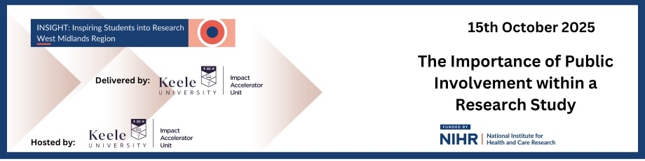 NIHR INSIGHT Webinar - The Importance of Public Involvement within a Research Study

Presented by: PPIE Team at <a href="/KeeleUniversity/">Keele University 🐿️</a>

15th October, 1-2pm, online

Register: events.teams.microsoft.com/event/cad42211…