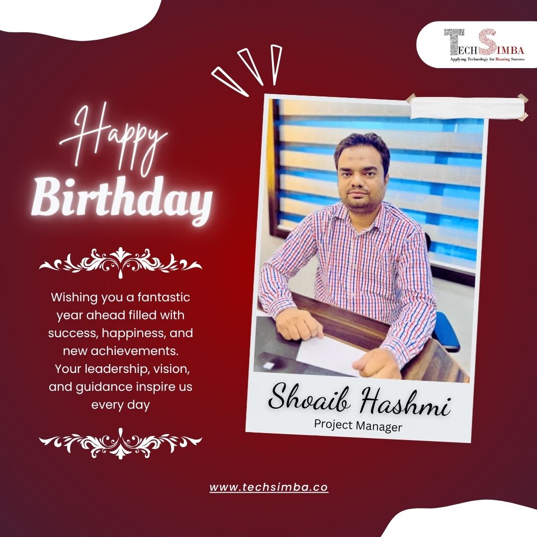TechSimba's tweet image. Happy Birthday to our incredible Project Manager, Shoaib Hashmi! 🎂
Your leadership, dedication, and vision inspire the entire TechSimba team every day. 💼
Wishing you a year full of happiness, success, and amazing achievements ahead! 🌟
.
.
#HappyBirthday #TeamCelebration