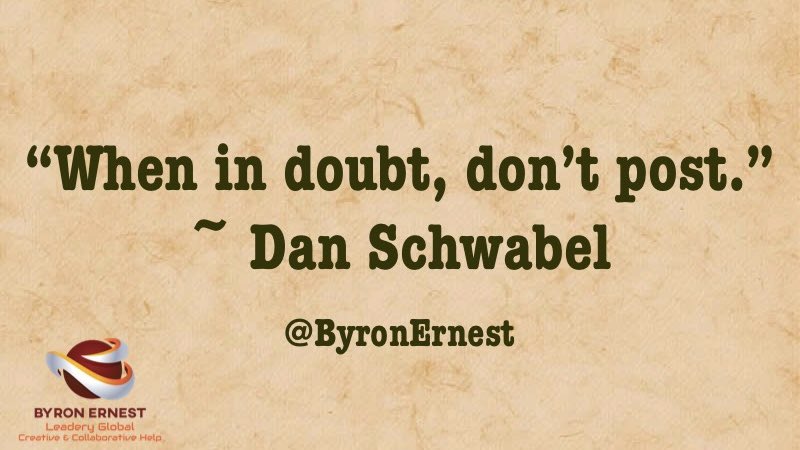 ByronErnest's tweet image. Greetings everyone! 👋 What a great day. Good advice!
#leadership #edleadership #LeadershipDevelopment