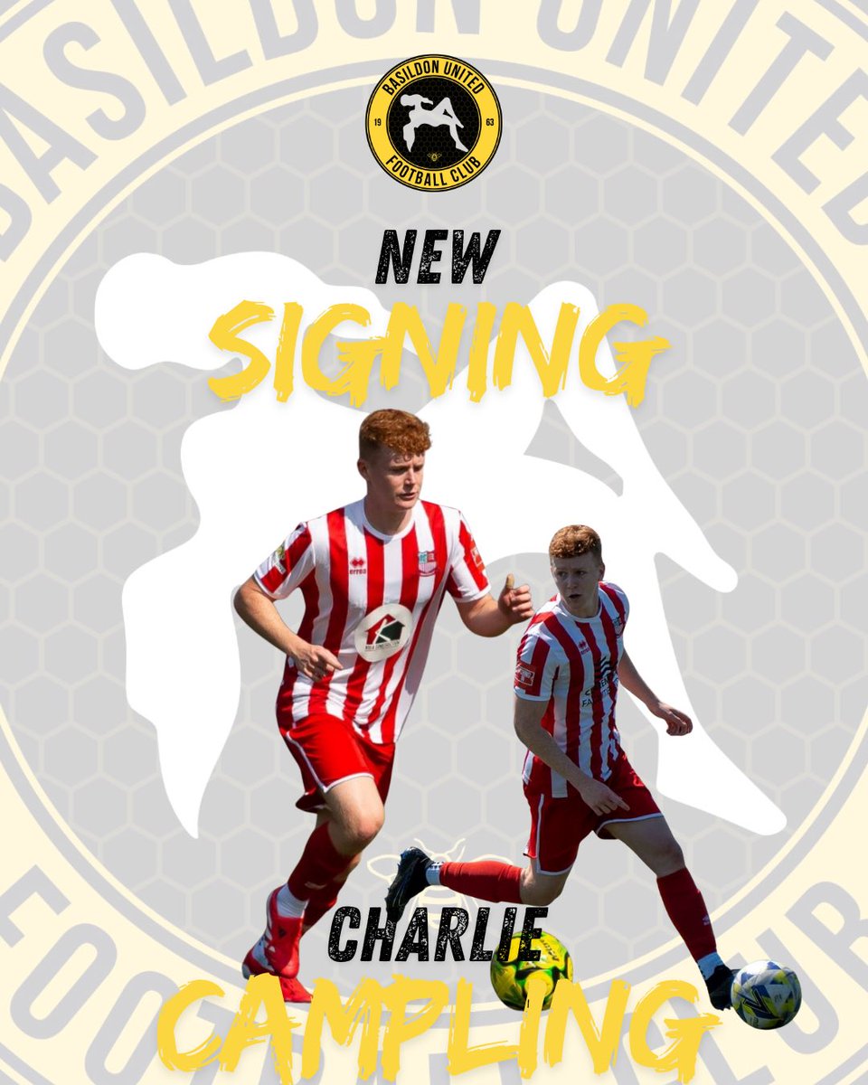 <a href="/BasUtdFC/">Basildon United Football Club 🐝</a> are happy to announce the signing of <a href="/Charliecampling/">Charlie</a> who joins us on loan from <a href="/Bowerspitseafc/">Bowers & Pitsea FC</a> 💛🖤