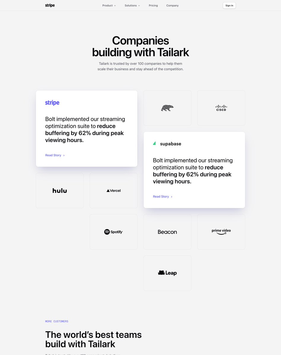 Introducing the first complete pages for Tailark Pro!

- 4 styles, 
- 13 pages, 
- fully registry-compatible ⚡

Build faster. Scale smarter. Available to all Complete Plan users!

pro.tailark.com