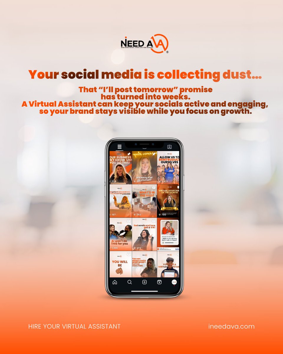 ineeda_va's tweet image. ⏳ Your time is your most valuable resource.
But if you’re stuck in emails, calendar chaos, and social media dust… you’re not leading, you’re just surviving.

Hire a Virtual Assistant today and reclaim your time, energy, and growth.

#DelegateToElevate #INeedAVA #CEOTime