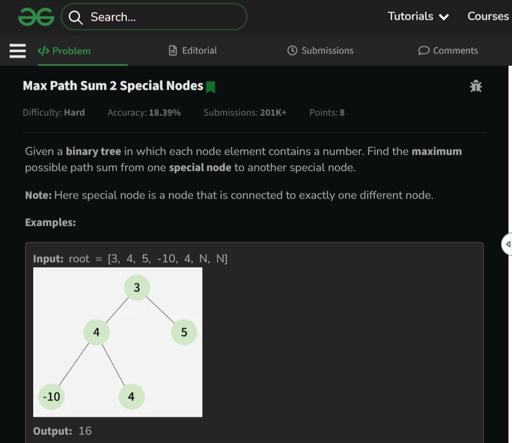 rubayedahmed_'s tweet image. Day 159 – DSA Journey 🌳
Today I tackled:
• 🔥 Burning Tree
• 🌳 Max Path Sum Between Two Nodes
Both deepened my grasp of recursion and tree traversal — powerful tools for complex problems! 💡
#BinaryTree #Algorithms #Coding #DataStructures #LearningJourney