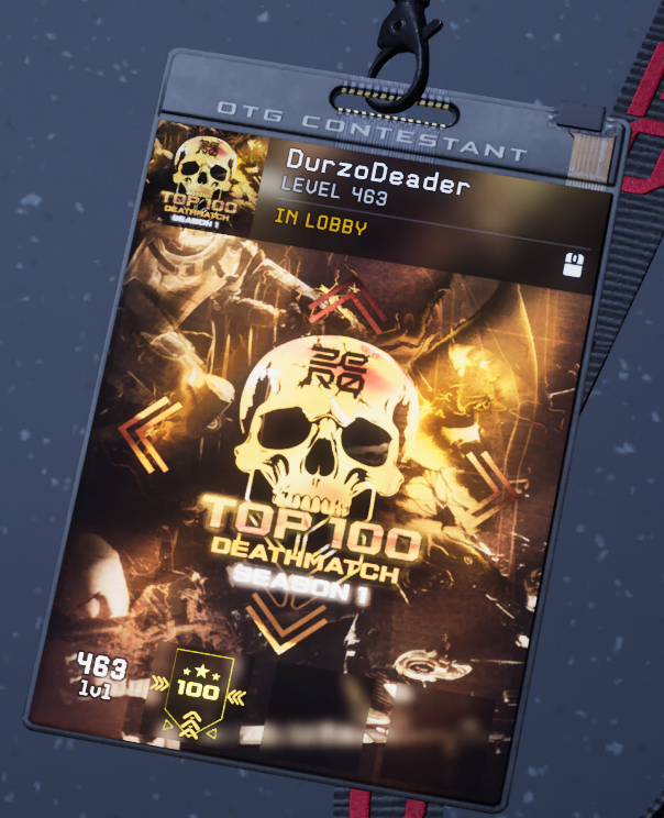 top 100 Deathmatch Off the grid. What a cool badge to have!