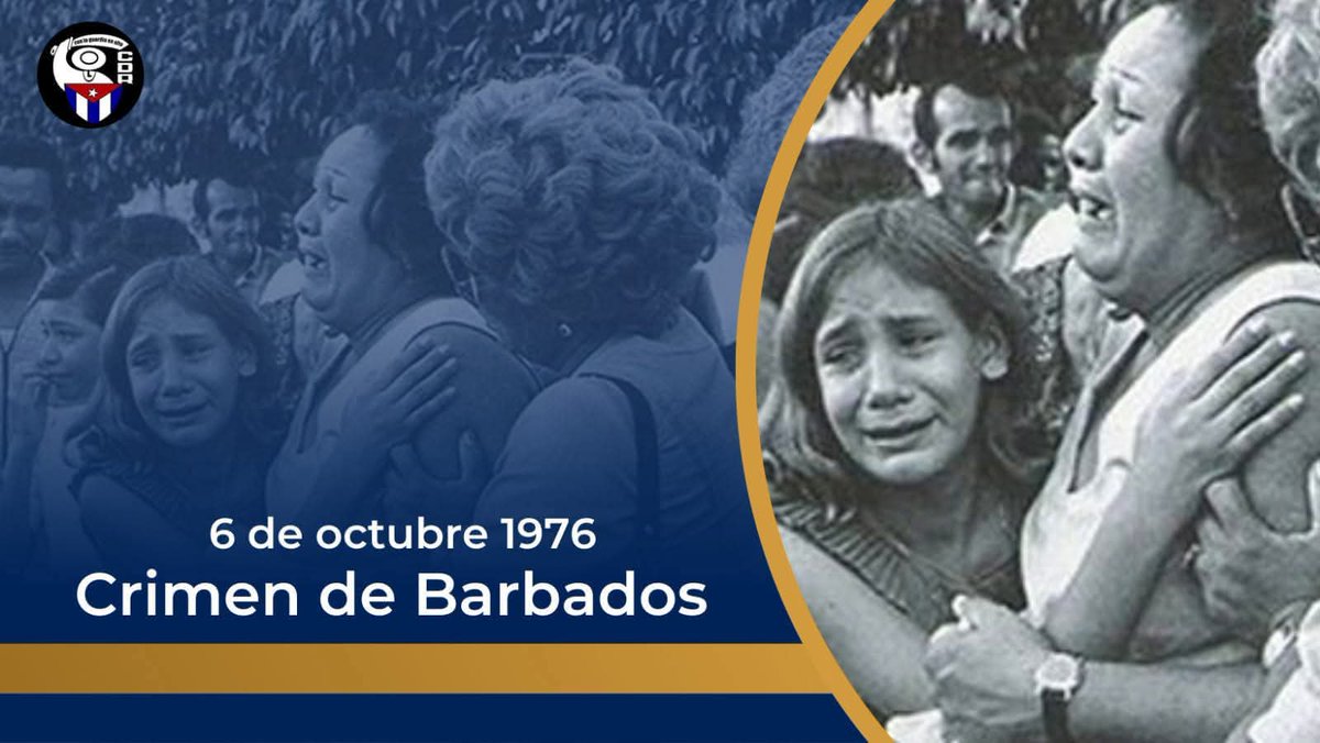 El 6 de octubre es un día dedicado a la memoria de los caídos víctimas del terrorismo, una cita que cada año es un deber y un compromiso nacido del alma
#NoAlTerrorismo 
#CubaViveEnSuHistoria
#DGEMCiegodeAvila