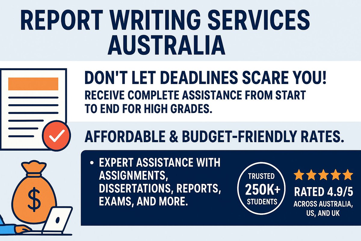 SampleAssignm's tweet image. Struggling with your reports? Don’t stress! Get expert Report Writing Services Australia from SampleAssignments. High-quality, plagiarism-free, and delivered on time — every time! #ReportWriting #Australia #SampleAssignments
Visit - shorturl.at/ulyIN