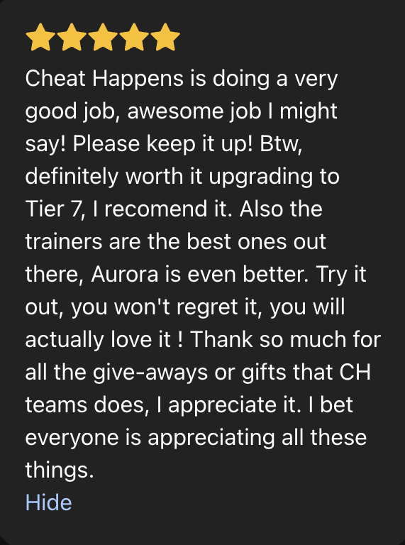 cheathappens's tweet image. Cheats that work. Support that helps.
Reviews that prove it 💯
✅ Check ‘em out &amp;amp; start gaming smarter: cheathappens.com
