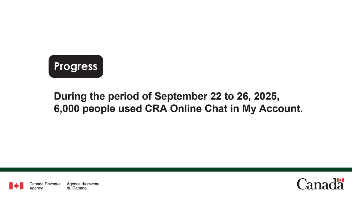 CanRevAgency's tweet image. Our 100-day plan to improve service is underway, and we’re committed to delivering results for Canadians by December 11th. Get the most recent update on our progress ➡️ ow.ly/kR5C50X7367 #CdnTax