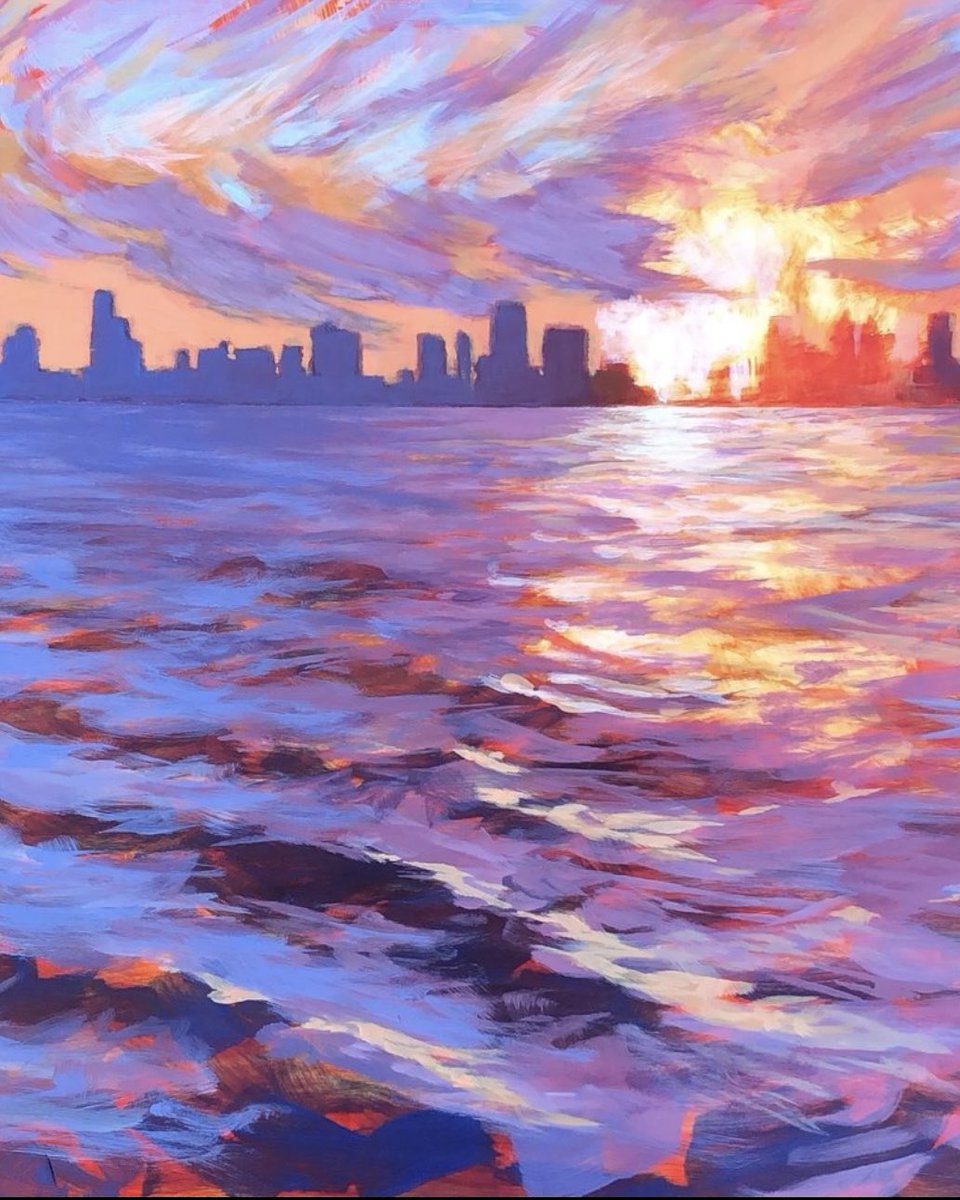 JimMusilPainter's tweet image. My painting SKYLINE SUNSET