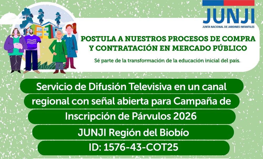 📣 Postula en nuestros procesos de compra y contratación en Mercado Público.
En esta oportunidad, te contamos que ya está disponible la Licitación ID: 1576-43-COT25

📅 Fecha de cierre: 13 de octubre de 2025
👉 Revisa los detalles: buscador.mercadopublico.cl/ficha?code=157…