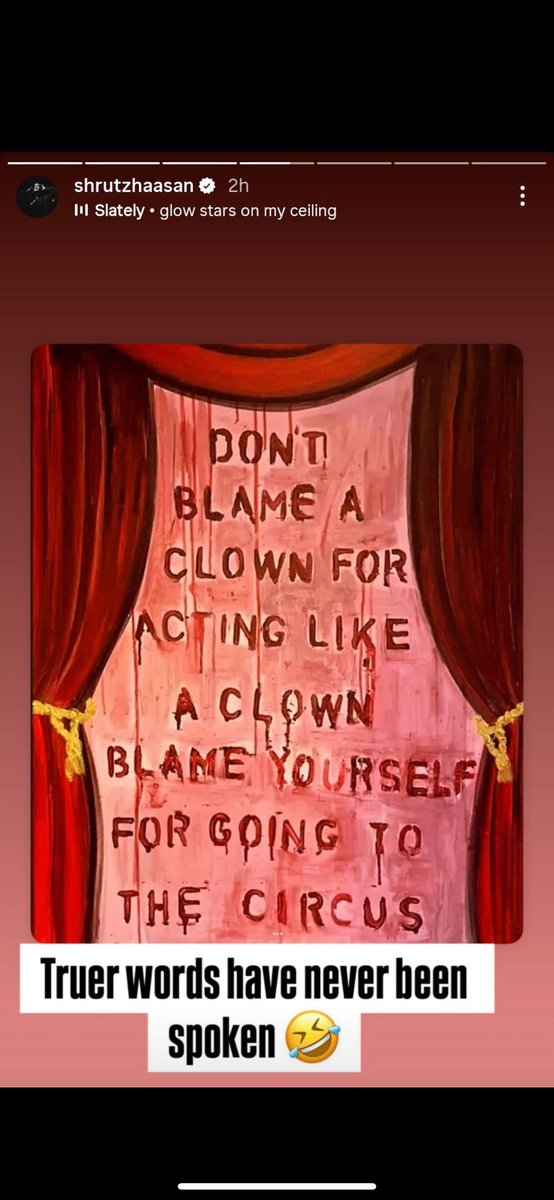 The circus is Mayyam
You can guess who is the clown now
😂😂😂