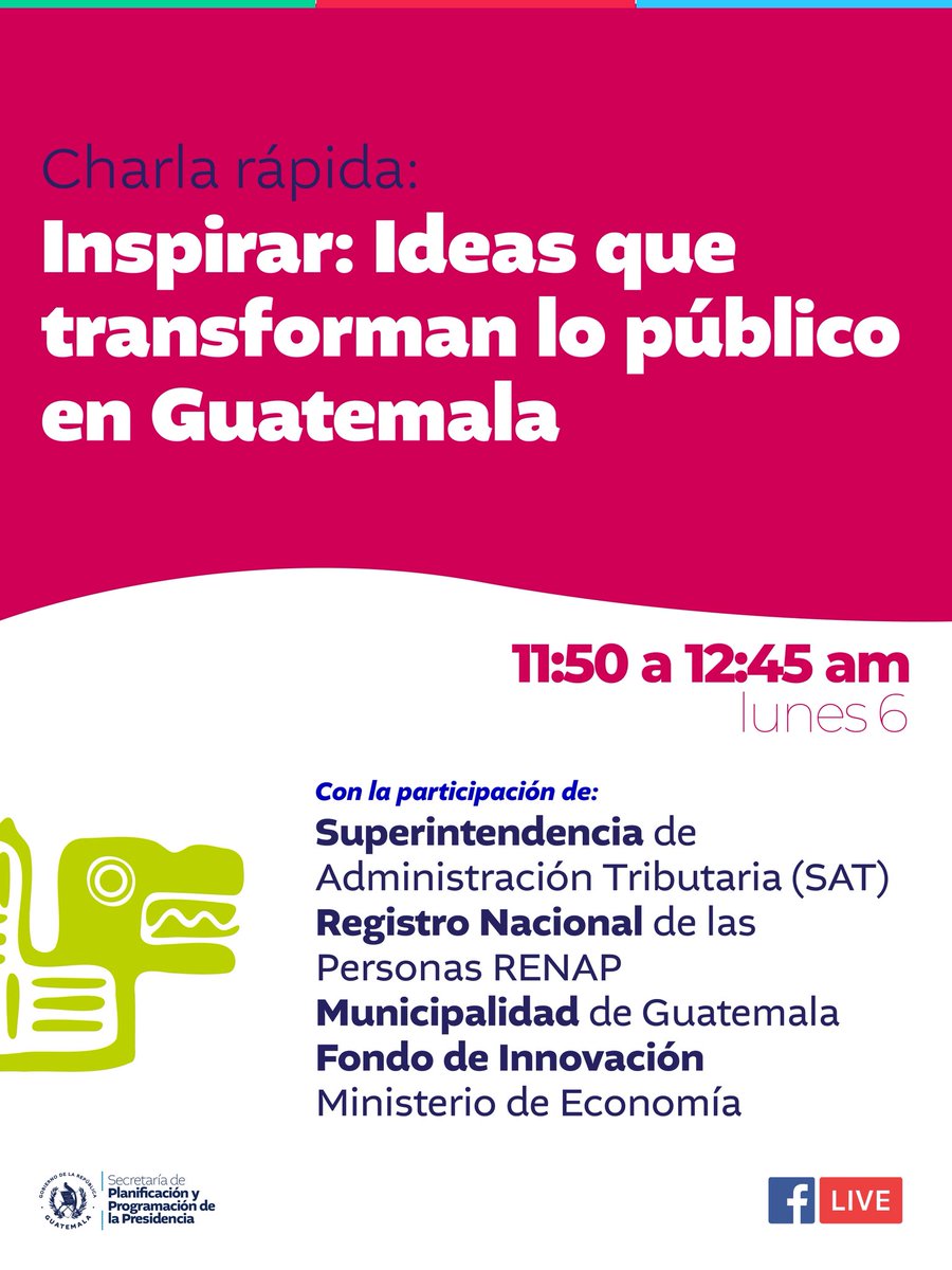 🚀 ¡Súmate a #ExpoInnova2025!

Este lunes 6 de octubre únete a charlas y talleres sobre innovación pública.
💻 Conéctate por FB Live y no te pierdas nuestra agenda.

👉 ¡Prepárate para inspirarte e innovar! #EnSEGEPLANtenemosLosdatos📊