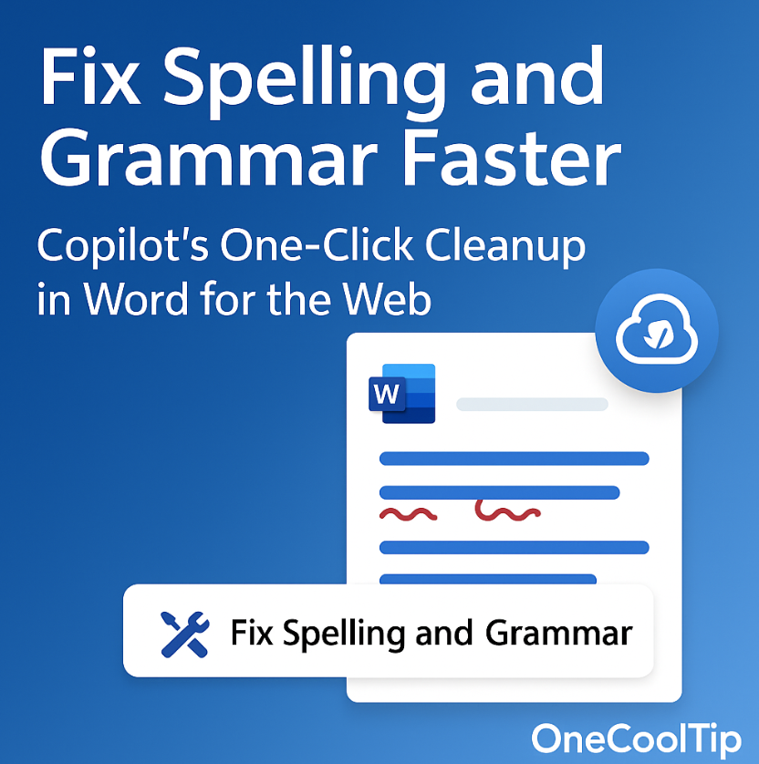 rjmans's tweet image. 📝 One-Click Proofreading in Word for the Web with Microsoft 365 Copilot

Tired of red squiggles? Microsoft 365 Copilot now fixes ALL spelling &amp;amp; grammar in Word for the web, instantly!

READ MORE BELOW

#MicrosoftCopilot #ProductivityTip #OneCoolTip #AIwriting #EdTech…