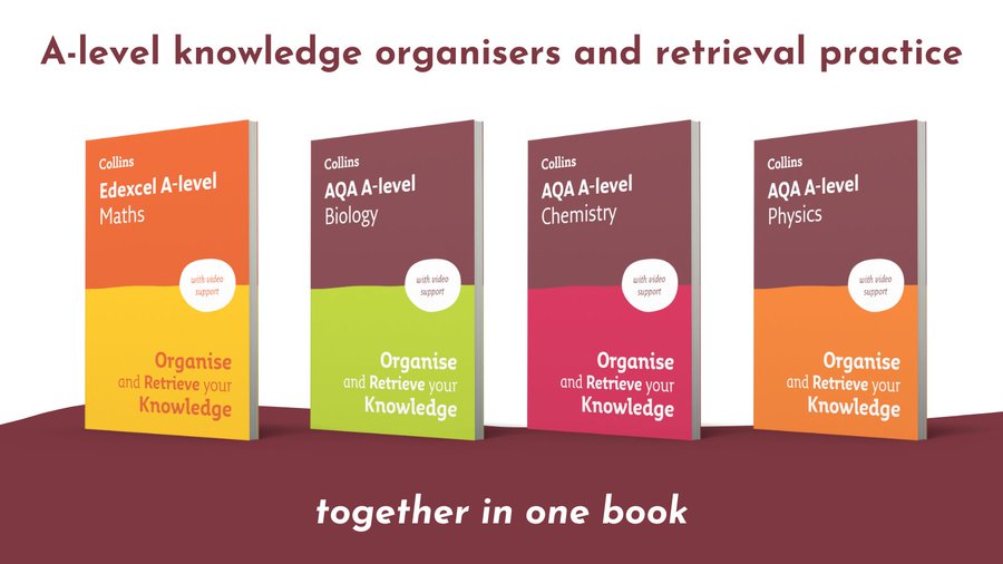 OwlBooks1's tweet image. 🚀 New A-Level Exam Prep!
📘 Organise and Retrieve Your Knowledge — all-in-one book with Knowledge Organisers + Retrieval Practice!
✅ Covers key content in Maths, Biology, Chemistry &amp;amp; Physics
Perfect for effective revision! #ALevels #RevisionTips