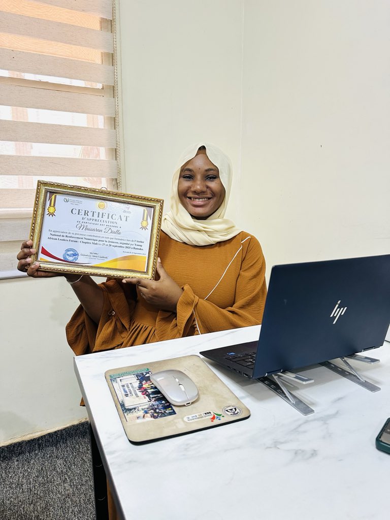 Un de plus ♥️ 

Merci Young African Leaders Forum - Chapitre Mali

À Allah toutes les gloires et puissances 🤲🏽🥺