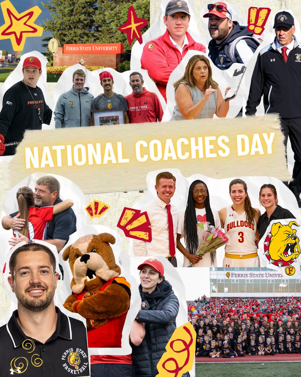 FerrisAlumni's tweet photo. Great teams are built by great coaches. Today, we honor you! Happy National Coaches day! 🐶

#FERR1S #FerrisForward #BeABulldog https://t.co/eXgFd7bYNN