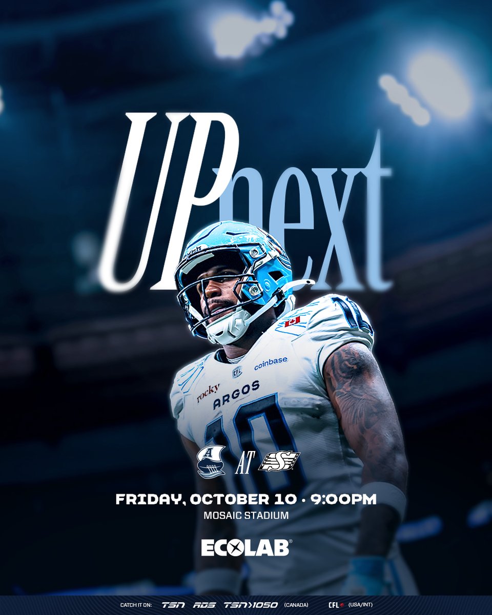 TorontoArgos's tweet image. Week 19 🔜

@Ecolab | #PullTogether
