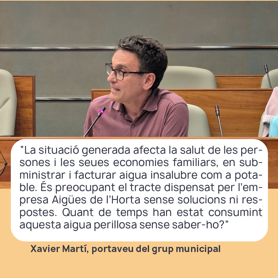 😡 Necessitem informació clara i transparent d'Aigües de l'Horta sobre una qüestió tan essencial com és l'aigua.

✊ Necessitem avantposar el benestar de la població als interessos econòmics d'una empresa.

📰 bit.ly/PodemTorrent066

- Grup municipal -
amb <a href="/compromisTOR/">Compromís per Torrent</a>