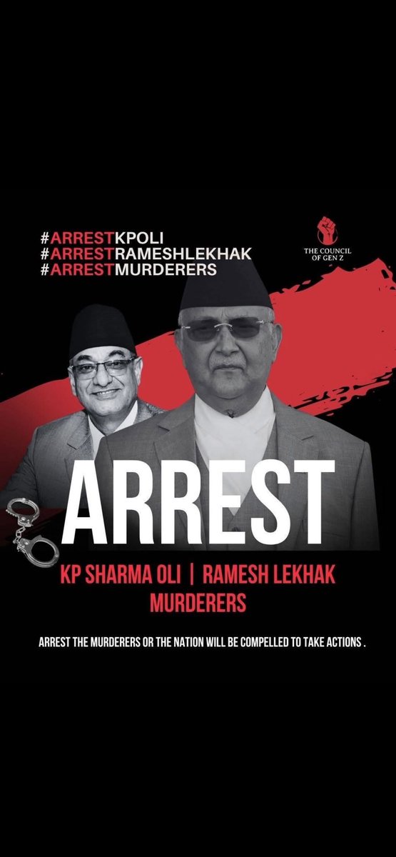 LifeGoesOnCool's tweet photo. Arrest KP Oli
Arrest Ramesh Lekhakh
Arrest all corrupt and criminal leaders 
Arrest criminal JHOLE https://t.co/6c3dg7NPK8