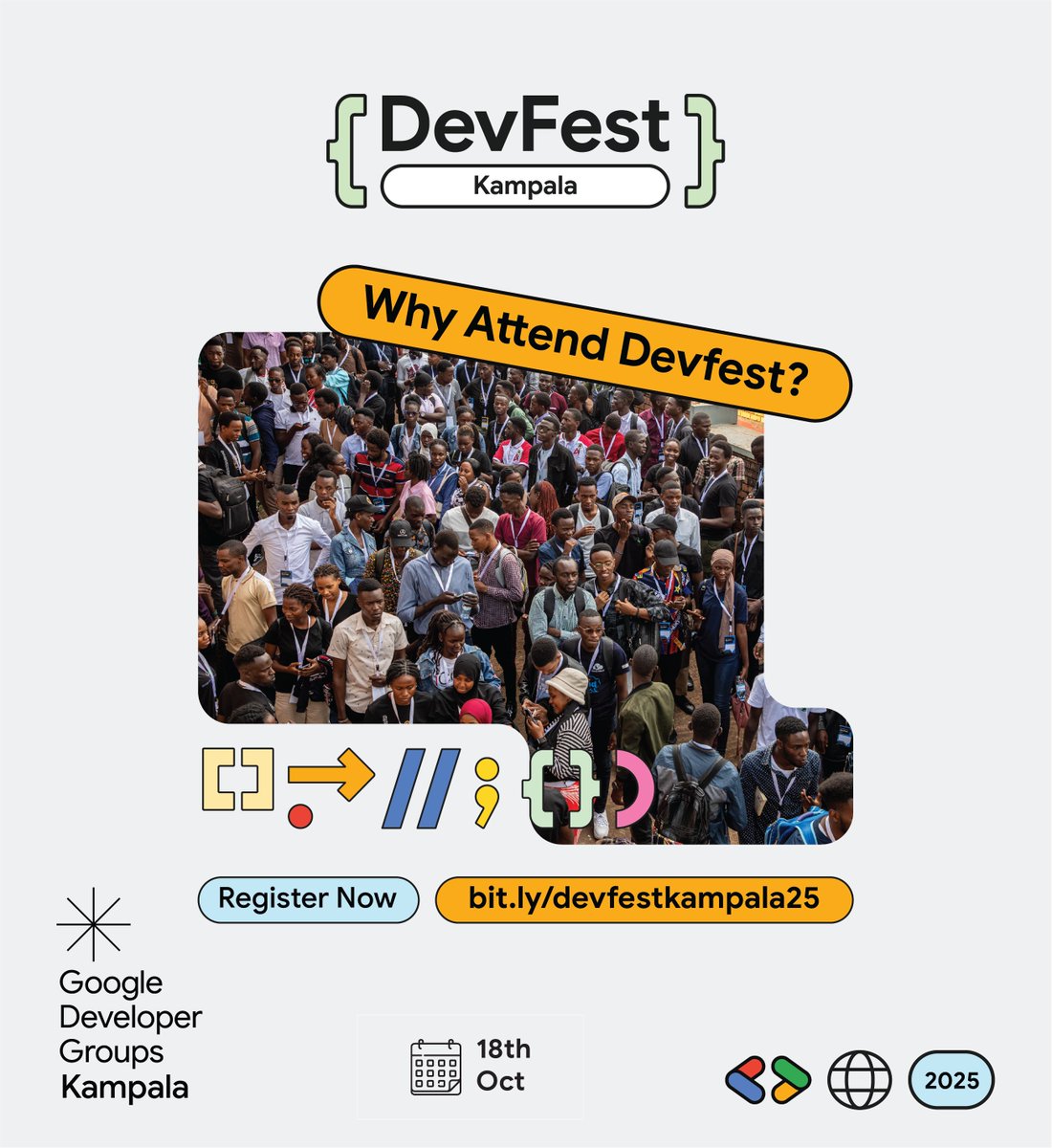 From hands-on learning to career connections... #DevfestKampala25 is where developers, creatives &amp; innovators meet. 

Be there and yeap! Dont forget to register ofcourse👉 bit.ly/devfestkampala…

 #DevfestKla25