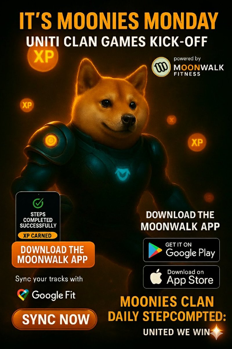 Swiftscrib29697's tweet photo. It’s #MooniesMonday 🐾⚡
Step up, sync up, and dominate the Moonies Clan Games!
Every step gets you closer to glory and XP earned 💪🔥
Download the Moonwalk App now and join the movement!
#quitcoin #MoonwalkFitness #XPChallenge #MooniesClan #moonies https://t.co/zetFInyLaX