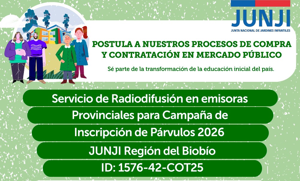 📣 Postula en nuestros procesos de compra y contratación en Mercado Público.
En esta oportunidad, te contamos que ya está disponible la Licitación ID: 1576-42-COT25

📅 Fecha de cierre: 13 de octubre de 2025
👉 Revisa los detalles: 
buscador.mercadopublico.cl/ficha?code=157…
