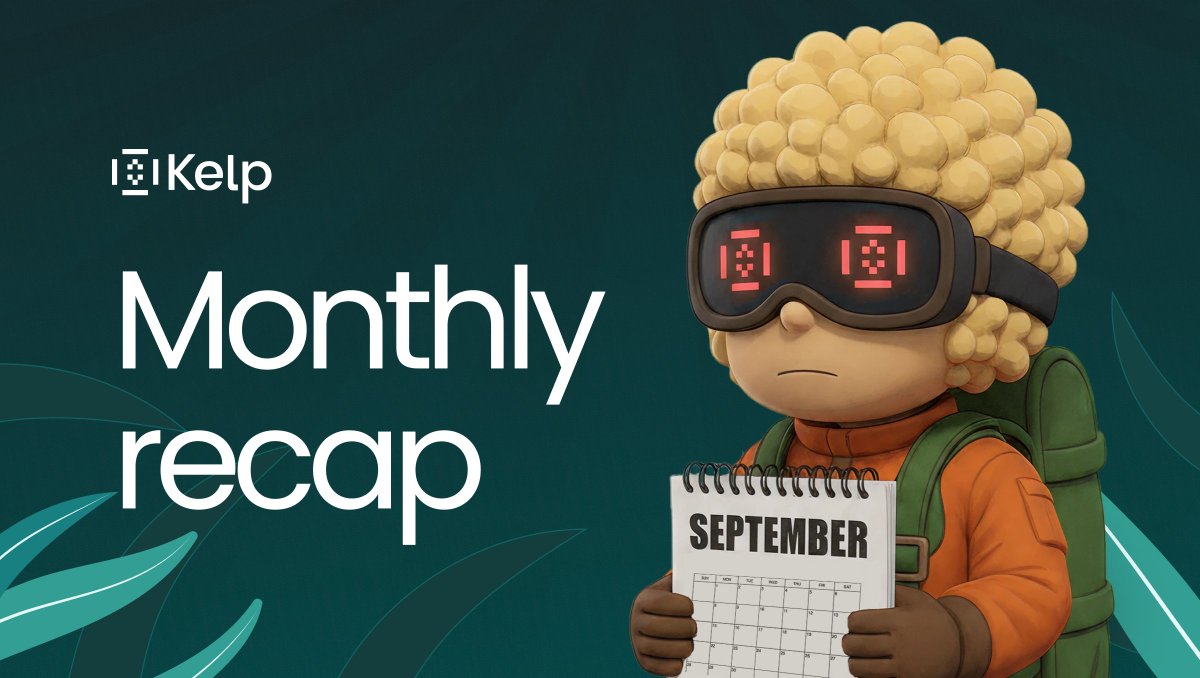KelpDAO's tweet image. Kelp September 2025 recap 🌱

✧ Major launches &amp;amp; product updates

⍛ Stable Gain vault launch: First Gain vault for stablecoins. Deposit USDT/USDC to mint sbUSD for DeFi use, earning up to ~20% rewards via @ultrayieldapp strategies. No lockups.

⍛ hgETH strategy updates:…