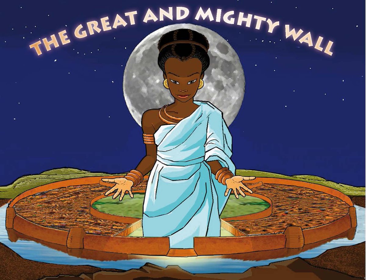 BlkHistStudies's tweet photo. Black Herstories Matter! Purchase children's book 'The Great & Mighty Wall' a unique and interesting tale about #Yoruba Queen #BilikisuSungbo and the construction of the earthen wall in #Eredo, of SW #Nigeria from https://t.co/d4BwBgYXTH #greatandmightywall #africanqueen https://t.co/Z7w1PCwdXV