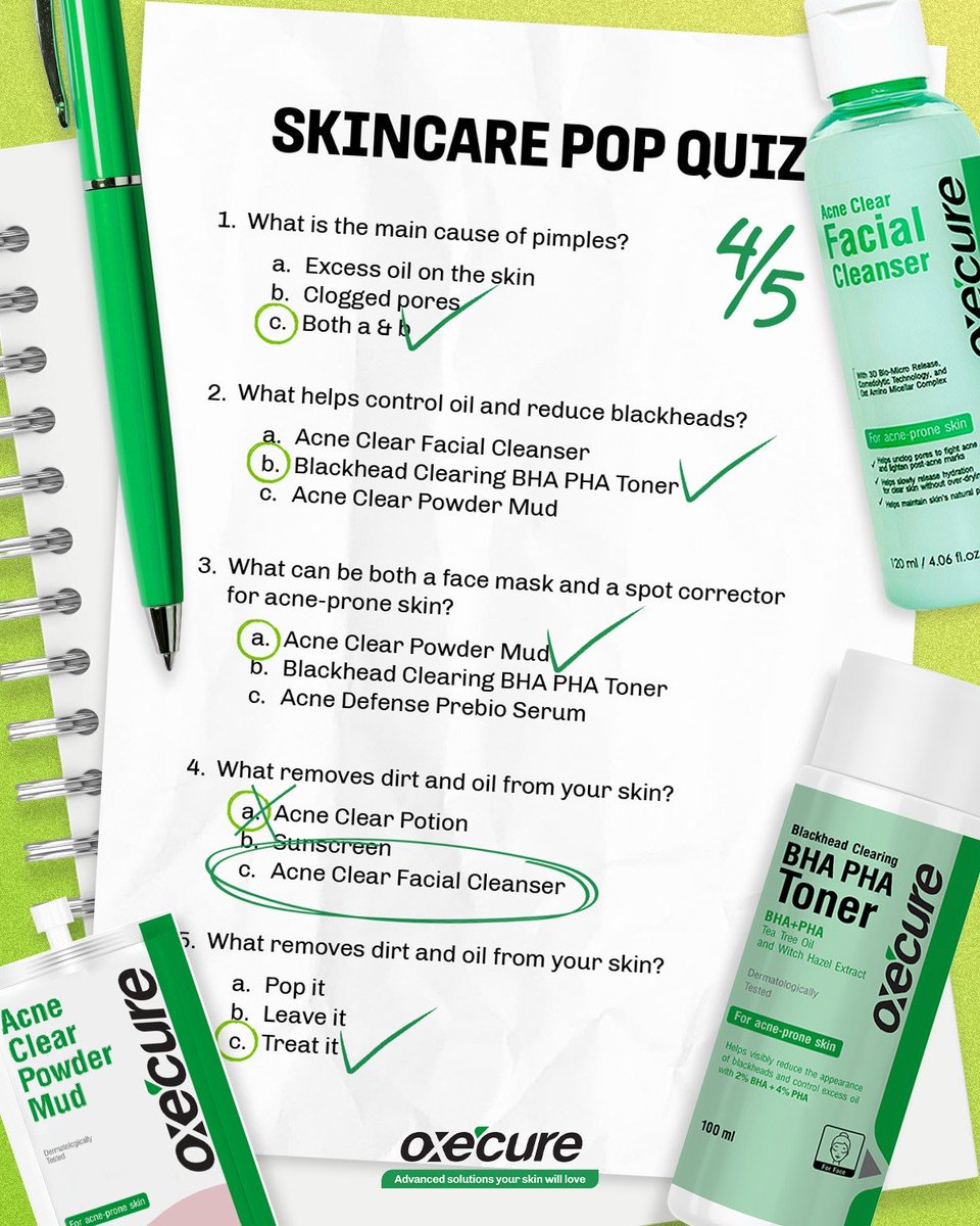 Breaking down over exams or pimples?😰

Exams can be stressful, but don't let your skin be too because Oxecure got you covered!