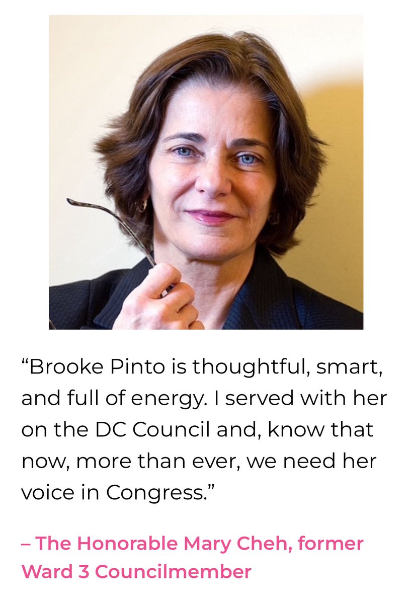 Probably no coincidence that Janeese Lewis George chose this morning to forcefully endorse Robert White for the delegate seat. 

Also notable that Pinto is listing an endorsement from former Ward 3 CM Mary Cheh on her website. This race is gonna be spicy…