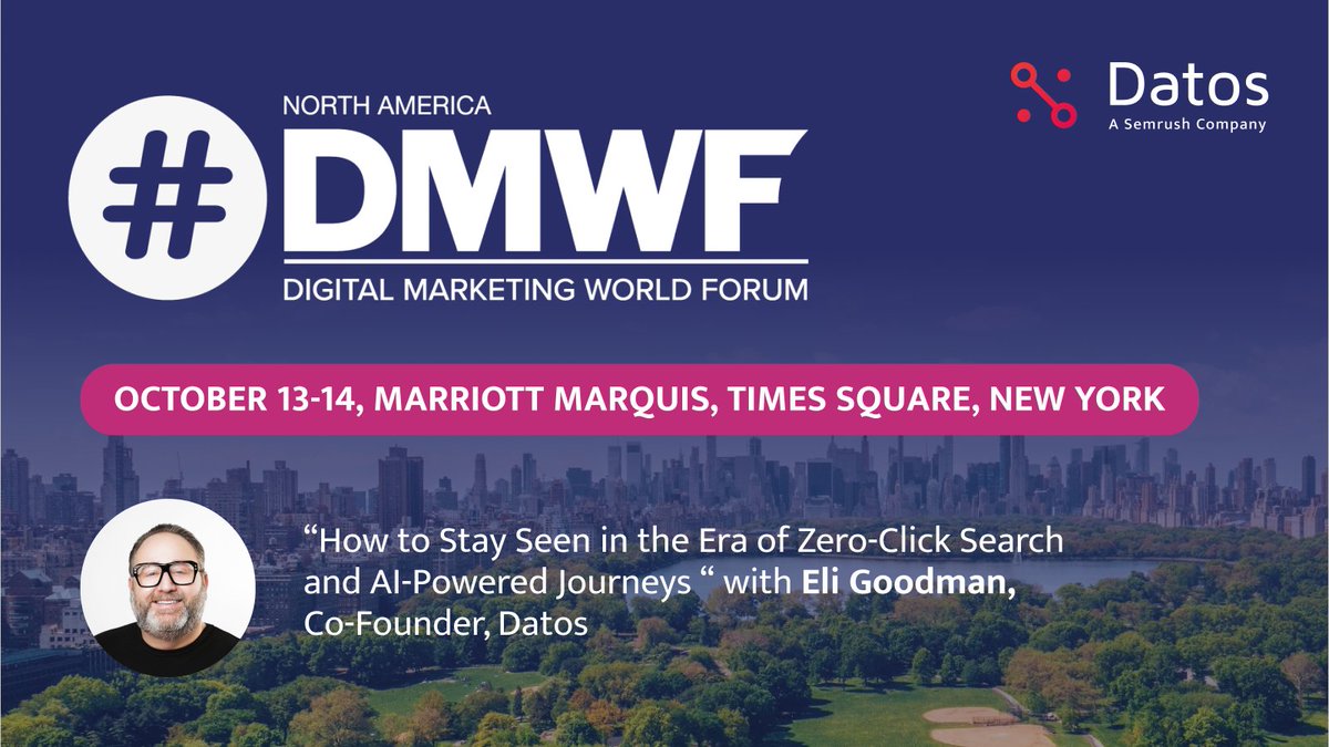 Our Co-Founder <a href="/LosBuenos/">Eli Goodman</a> will be at <a href="/DigiMarketingWF/">#DMWF</a> North America next week, speaking on how clickstream reshapes our understanding of consumer journeys.

If you're going, don’t miss Eli’s session and feel free to connect with us on-site.

Find out more: hubs.li/Q03MgB4H0