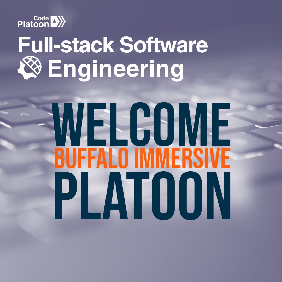 codeplatoon_org's tweet image. Today we welcome Buffalo Platoon as they begin their 15-week Full-stack Software Engineering Immersive program. Over the next few months, these students will learn to build applications, enhance user experiences, and boost performance using generative AI and other emerging tools.