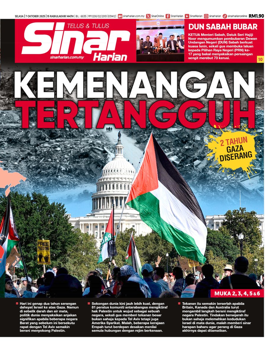 SinarOnline's tweet photo. 5 fokus utama hari ini 📰. Ikuti berita menarik dan terkini bersama 𝐒𝐢𝐧𝐚𝐫 𝐇𝐚𝐫𝐢𝐚𝐧 di https://t.co/6TLoFwWYbU https://t.co/hpxeKVZ9d6