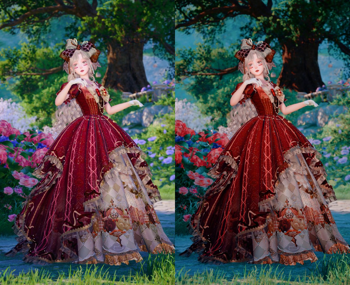 faewishsprite's tweet image. i often get asked 'can you share camera presets' which i'm always willing to do however i do edit my images. i use photoshop and have several 'filters' (psds) i use.
i don't know if people are interested but here are some (recent) before (left) and afters (right). ☺️