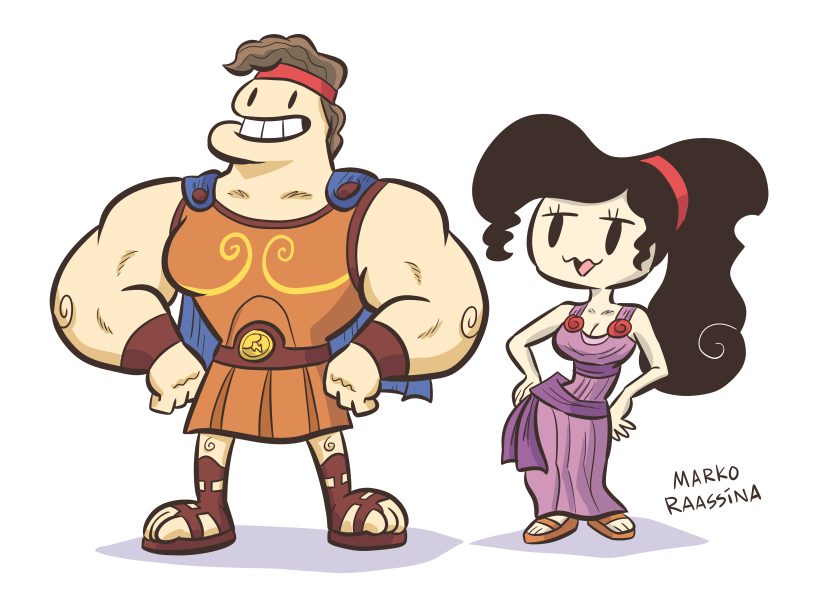 MarkoRaassina's tweet image. Jock Hercules and Olga Megara from the most kino Disney movie