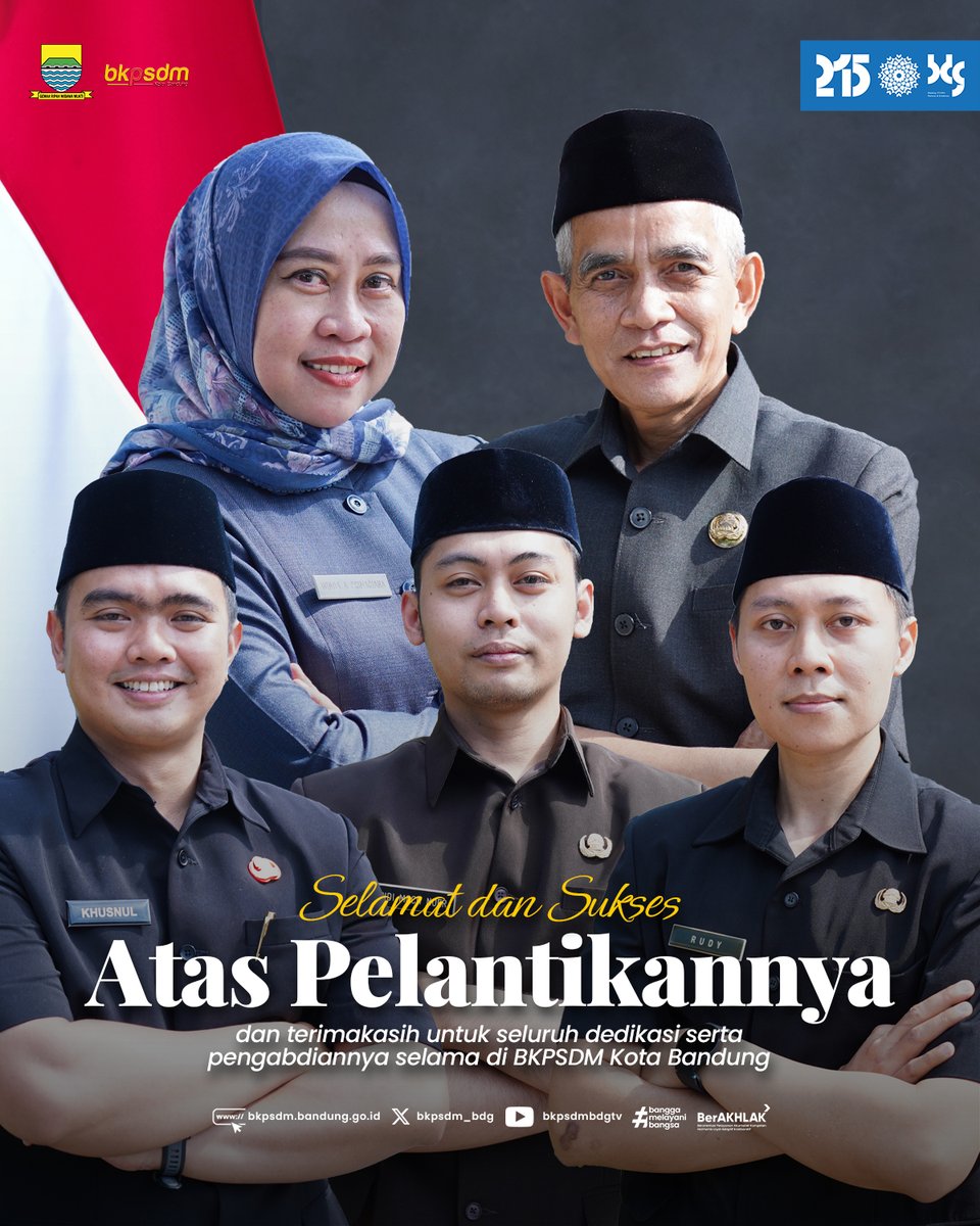 bkpsdm_bdg's tweet image. Segenap Keluarga BKPSDM Kota Bandung mengucapkan Selamat dan Sukses atas pelantikannya dan Terimakasih Banyak untuk Seluruh Dedikasi serta Pengabdiannya✨️