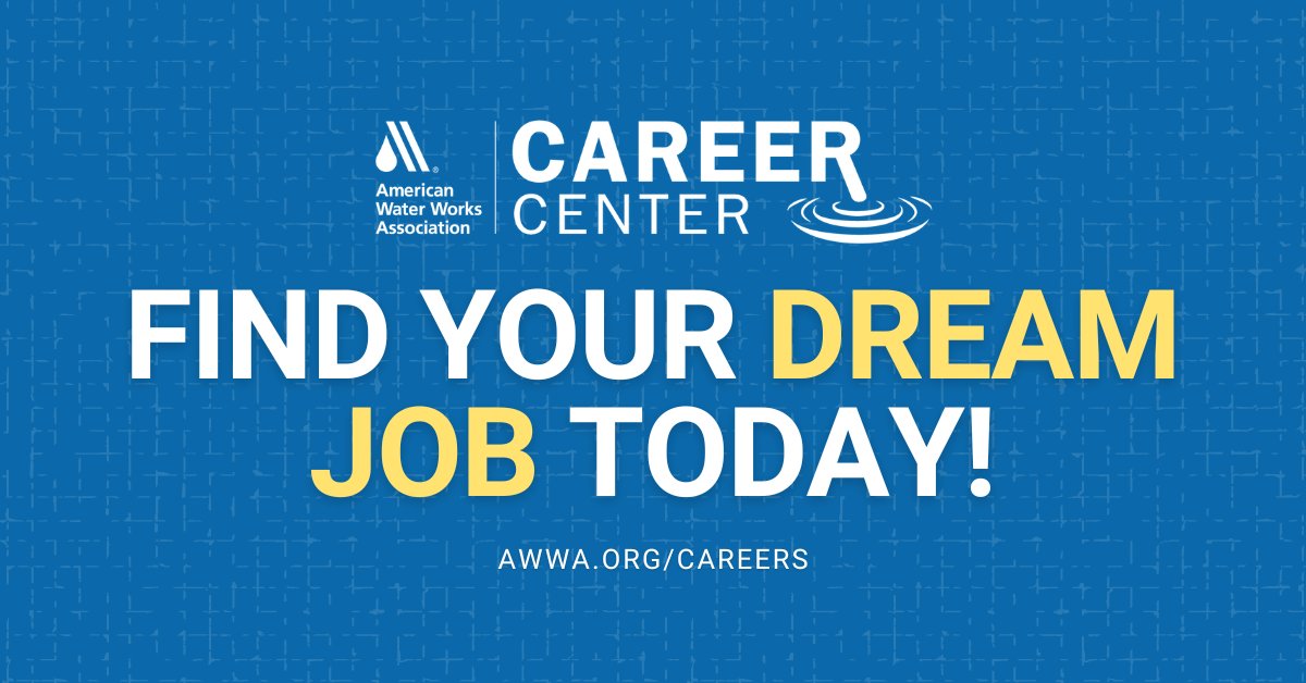 awwa's tweet image. 🌟 Exciting Job Opportunities Alert! 🌟

Have you checked out the AWWA Career Center lately? Explore opportunities to advance your career in the water sector. See the newest listings here: news.awwa.org/4o4x7B4

#WaterJobs #WorkForWater