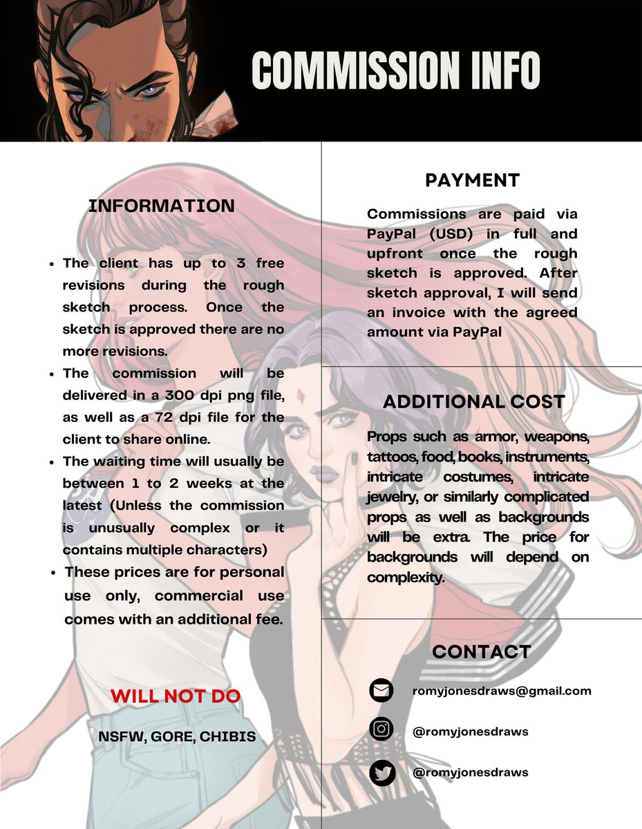 Romy Jones//Commissions Open tweet media