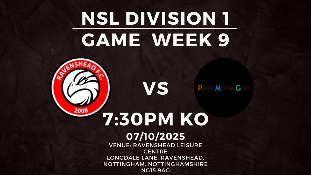 After Saturdays defeat the lads are straight back at it at Cornwater under the lights, as we host <a href="/PassMoveGrin/">Pass Move Grin Football Club</a> looking to make things right!
🔴⚫️