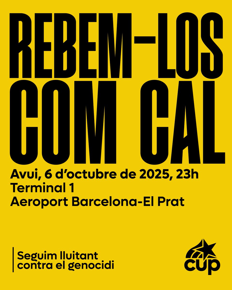 📣🇵🇸 REBUDA A LES COMPANYES ALLIBERADES A L'AEROPORT 

ORGULL de companyes! Acompanyem l'arribada i seguim mobilitzades fins a l'alliberament del poble palestí!!✊