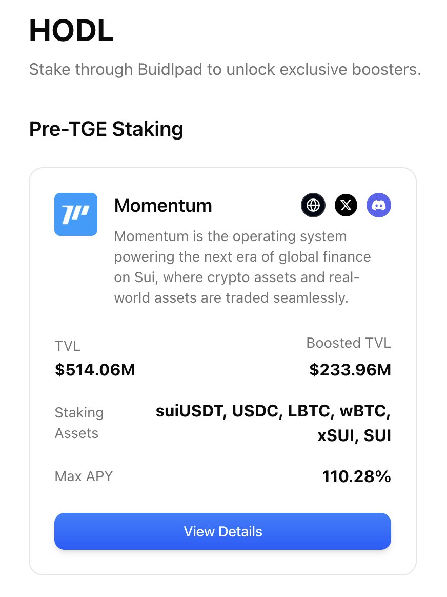 Anastastim95's tweet photo. Everyone’s hunting alpha — here’s one worth noting 👀

@MMTFinance  × @buidlpad HODL (pre-TGE)
⏳Until Oct 19
💎 Up to ~110% APR (varies by pool)
💎 2× Bricks bonus
🔥 $230M+ already staked

HODL = better shot at @buidlpad sales
👉 https://t.co/9h9eGrCG1V https://t.co/ehIpVkqSkM