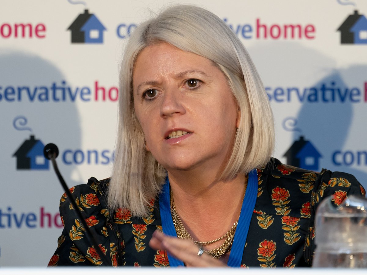 TotalPolitics's tweet photo. Sue Webber MSP, Scottish Conservative Shadow Cabinet Secretary for Transport,  @SueJWebber, at our fringe with @LogisticsUKNews: In Scotland we have the added complexity of a ferry network, &amp; it's holding back many industries vital to our economy, like fishing &amp; whisky” #CPC25 https://t.co/StT4zBLECQ