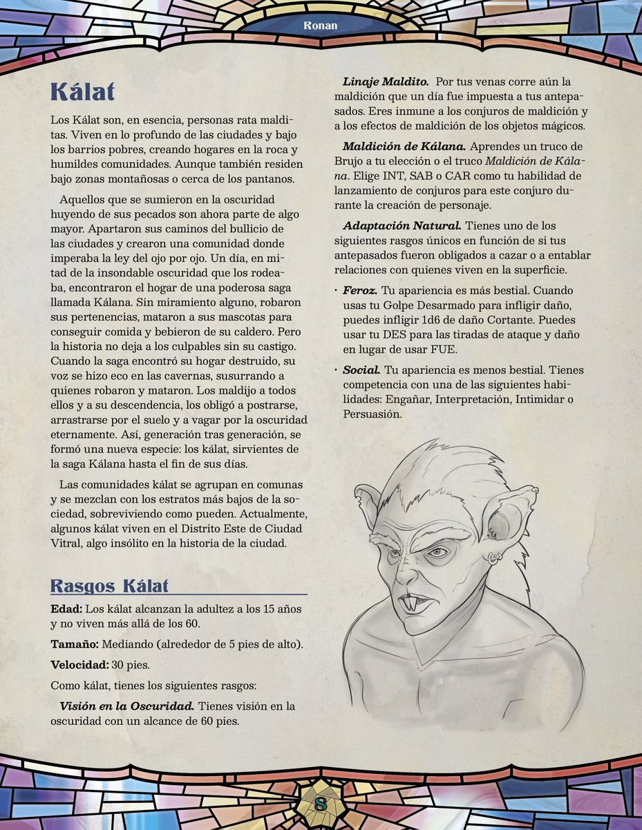 Estamos de vuelta en Patreon con un nuevo artículo:

Vashlør, guía regional

En él explicamos cómo funciona la primera región de esta nueva ambientación. Eso sí, os dejamos por aquí la nueva especie que hemos diseñado. En el artículo de abajo tenéis la segunda página.