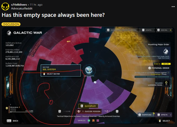 #Helldivers2 | #Helldivers 

That, my friend, contains one of the MOST bloodiest sectors to exist in Helldivers 2 history (Severin Sector).

AKA the PTSD region.