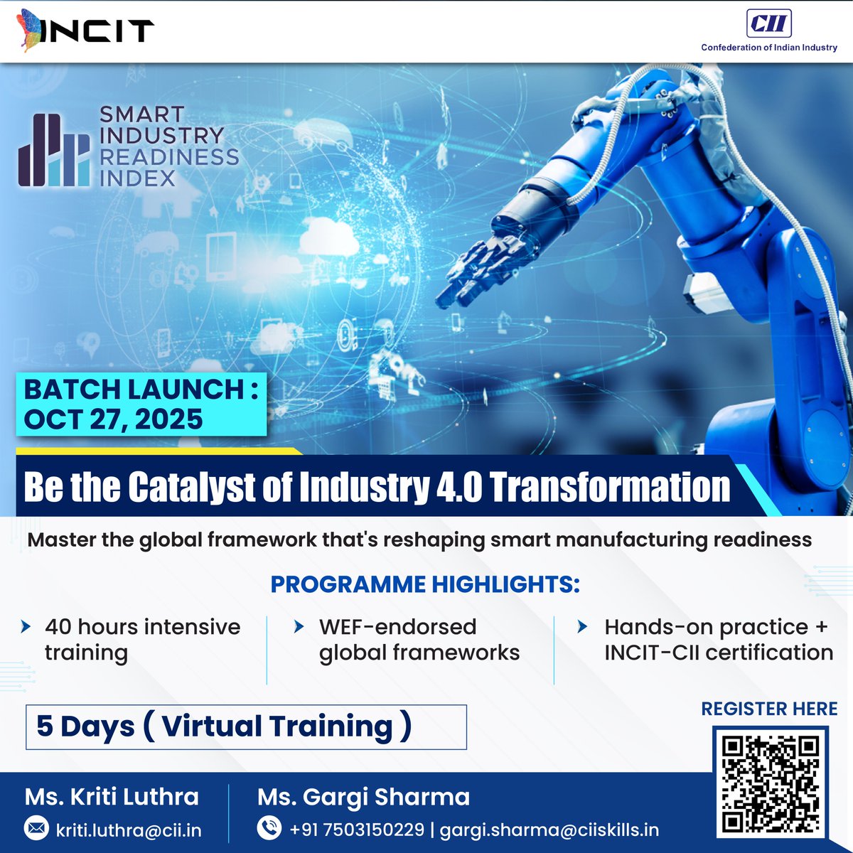 𝐀𝐫𝐞 𝐲𝐨𝐮 𝐟𝐮𝐭𝐮𝐫𝐞-𝐫𝐞𝐚𝐝𝐲 𝐨𝐫 𝐣𝐮𝐬𝐭 𝐟𝐮𝐭𝐮𝐫𝐞-𝐜𝐮𝐫𝐢𝐨𝐮𝐬?
𝐒𝐞𝐜𝐮𝐫𝐞 𝐲𝐨𝐮𝐫 𝐬𝐩𝐨𝐭 𝐛𝐞𝐟𝐨𝐫𝐞 𝐢𝐭'𝐬 𝐭𝐨𝐨 𝐥𝐚𝐭𝐞: lnkd.in/dqs257UH
#Industry4_0 #DigitalTransformation #CII #CIISkills