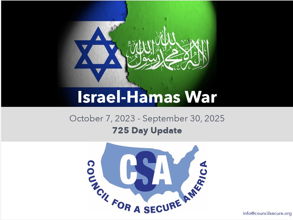 Two years since October 7th. We honor the memory of those whose lives were lost—may their memory be a blessing—and call for the immediate release of all remaining Israeli hostages.

Since that day, <a href="/councilsecure/">Council for a Secure America</a>'s mission has only intensified. We've remained at the forefront,