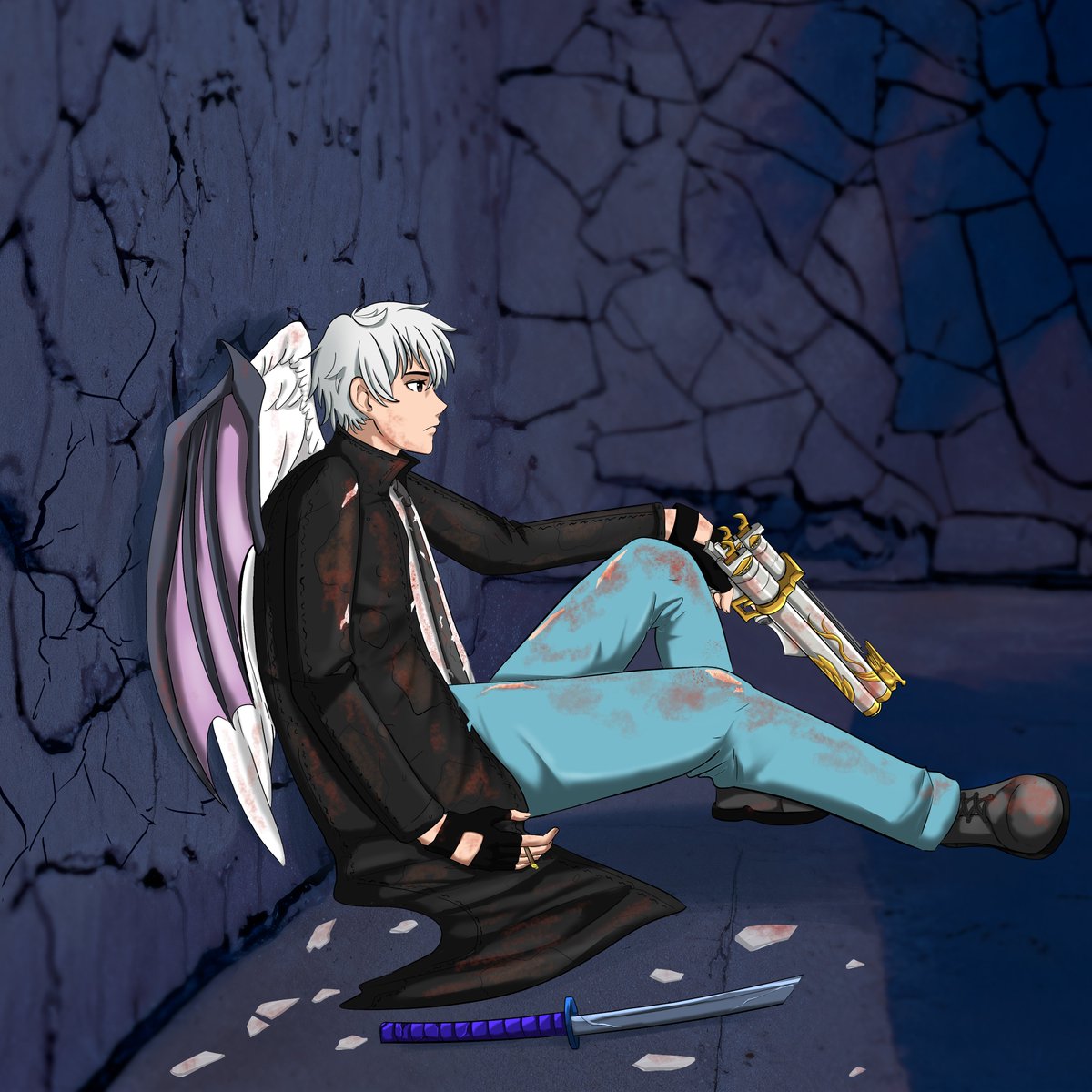 My OC, Cielo, after a tough fight

Art brought to life by <a href="/Tohsaka_Art/">Rin Art 遠坂</a>